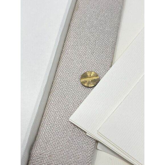 Pottery Barn Photo Picture Memory Book Album Linen Beige  Scrapbook 8.5x14.5” - Picture 7 of 11